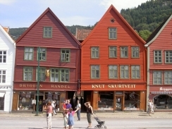 Alte Häuser in Bergen