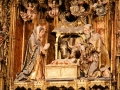 Szene im Hochaltar in der Kathedrale von Sevilla