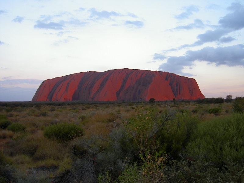 Ayers Rock bei Sonnenuntergang