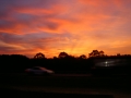 Abendrot auf dem Weg nach Sidney