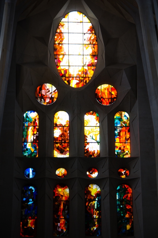 Die Lichtfenster in der Sagrada Família