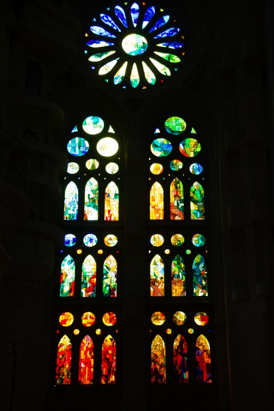 Die Lichtfenster in der Sagrada Família