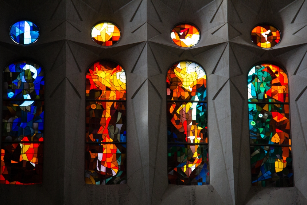 Die Lichtfenster in der Sagrada Família