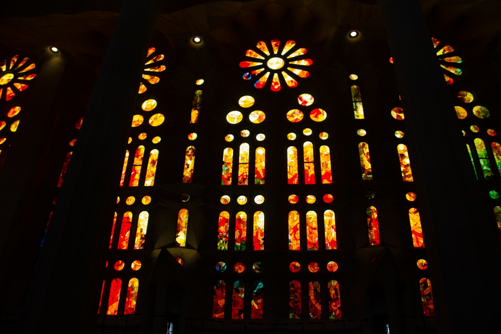 Die Lichtfenster in der Sagrada Família