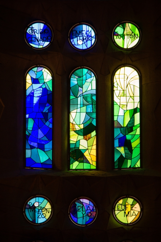 Die Lichtfenster in der Sagrada Família