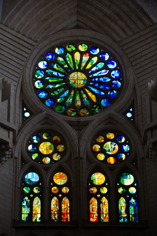 Die Lichtfenster in der Sagrada Família