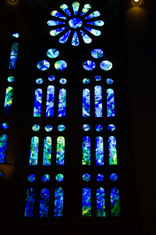 Die Lichtfenster in der Sagrada Família