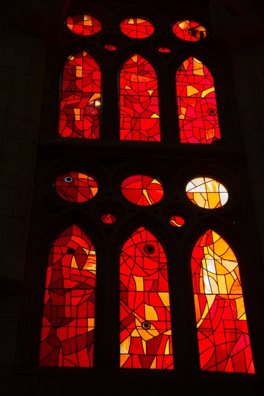Die Lichtfenster in der Sagrada Família