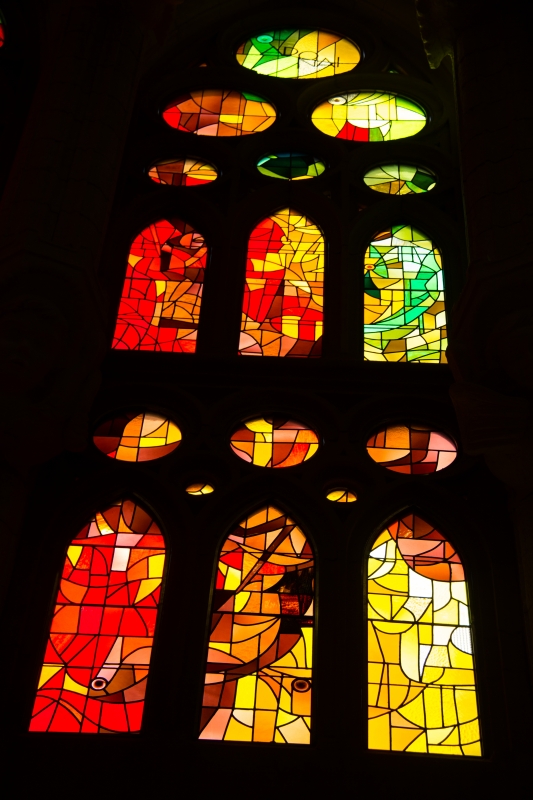 Die Lichtfenster in der Sagrada Família