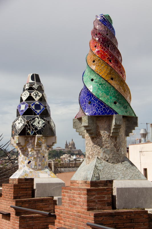 Die berühmten Schornsteine des Palau Güell