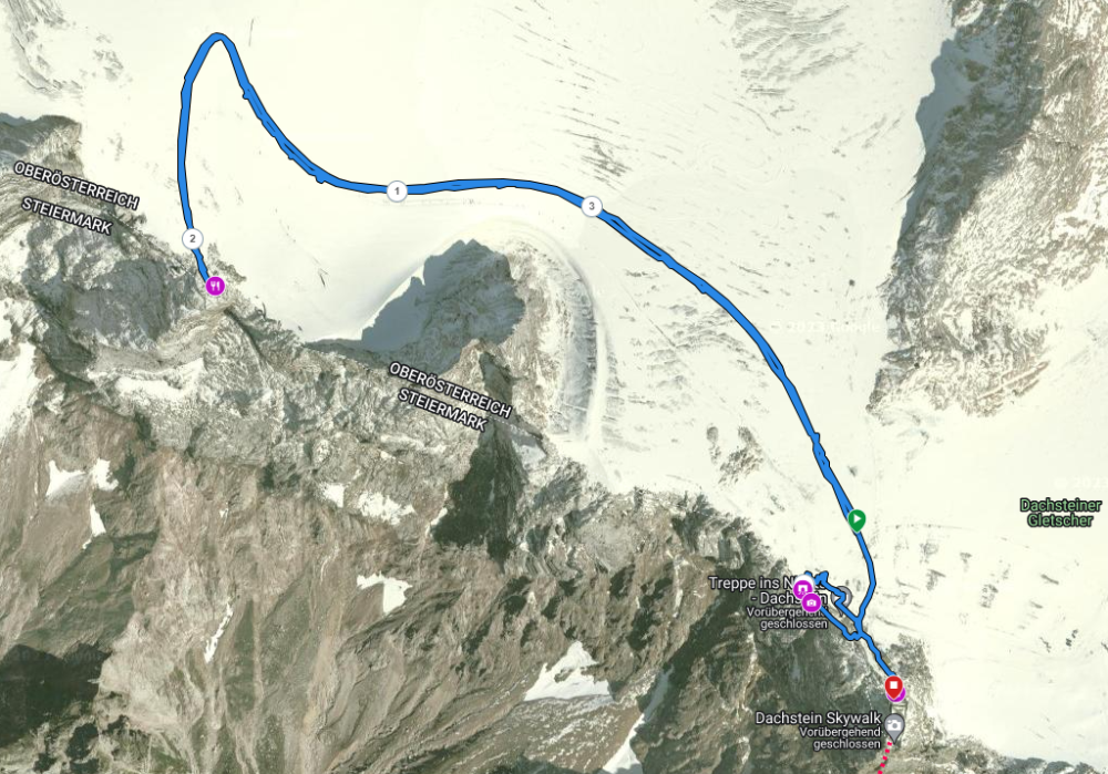 Route Dachsteingletscher Schneeschuhwanderung
