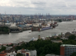 Blick auf den Containerhafen