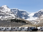 Am Athabasca Gletschers bei Schönwetter
