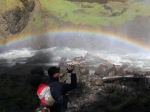 Regenbogen bei Moul Falls im Wells Gray Privincial Park