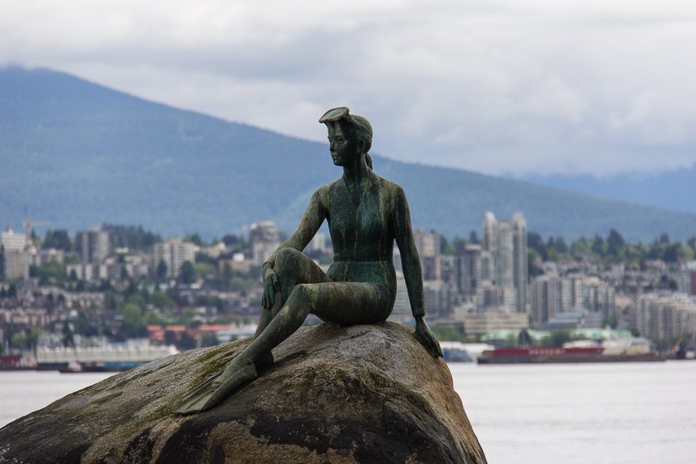 Die Taucherin im Stanley Park