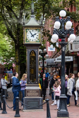 Die Steam Clock in der Water Street