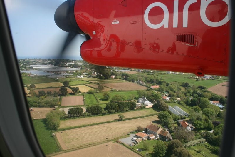 Anflug auf Guernsey