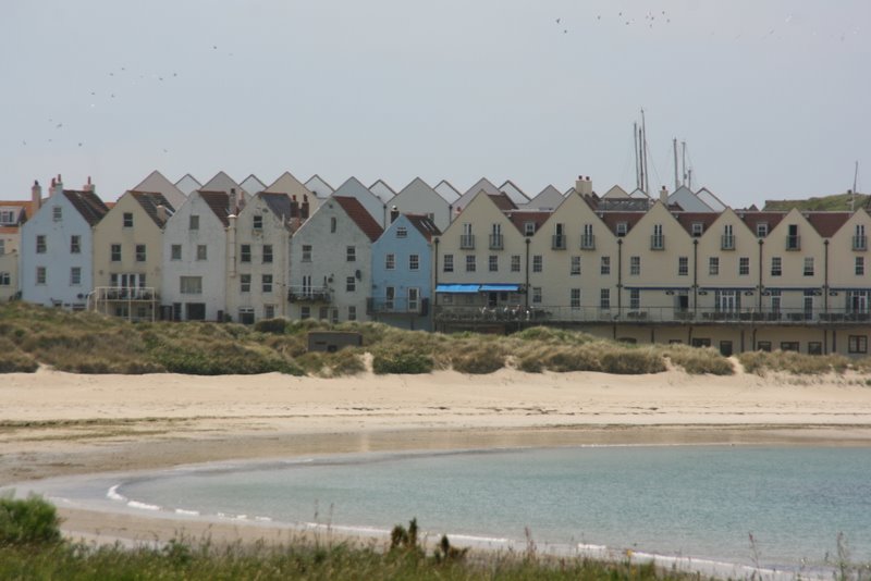 Die ehemaligen Lagerhallen am Braye Harbour