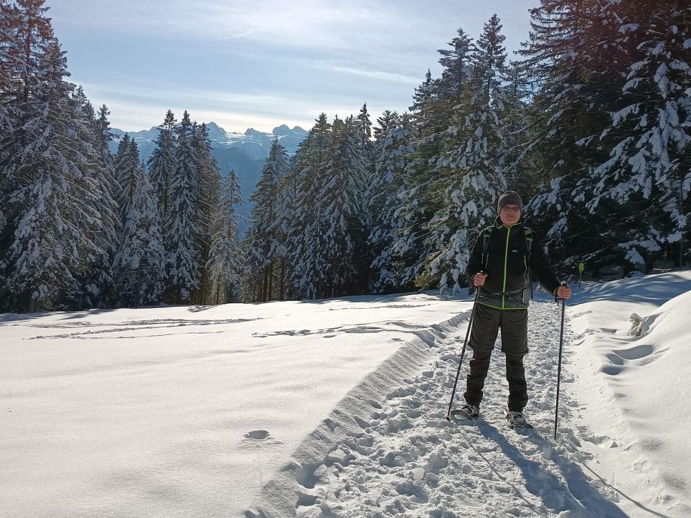 Loipe, Wanderweg oder freies Gelände - die Tour hat alles