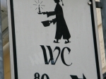 Wegweiser zum öffentlichen WC