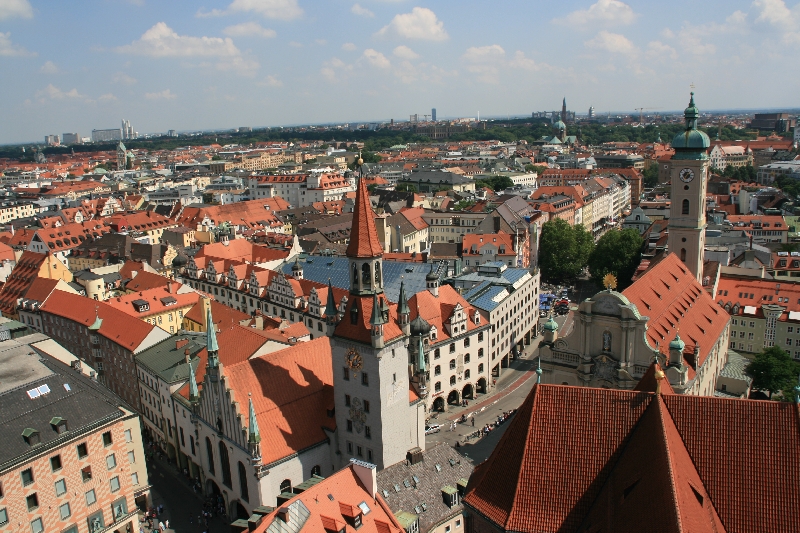 Das Alte Rathaus von oben