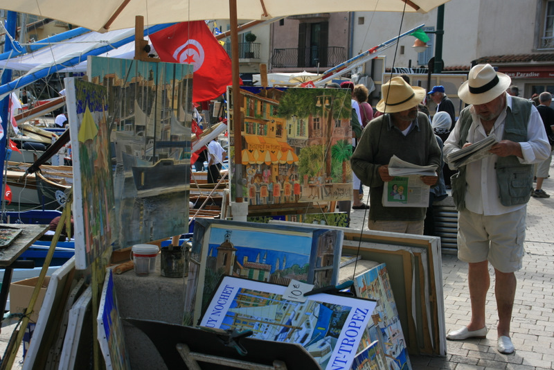 Künstler am Hafen von St. Tropez