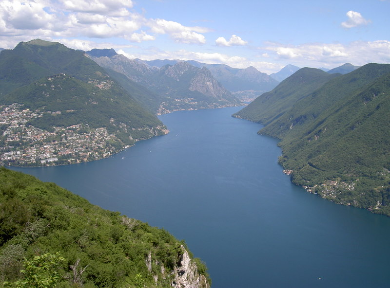 Ausblick auf den Luganer See vom Monte San Salvatore