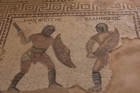 Bodenmosaik im Haus der Gladiatoren -  Ausgrabungen von Kourion